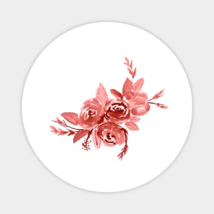 red watercolor roses Magnet